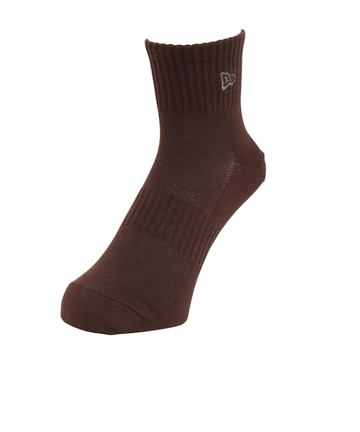 ニューエラ（NEW ERA）靴下 スニーカー丈 ソックス BROWN/CH ブラウン 23-25cm 14886684 抗菌 防臭