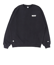 リーフ（REEF）ヘリテージ ウォッシュド クルーネック スウェット RFSWM2520-BLK