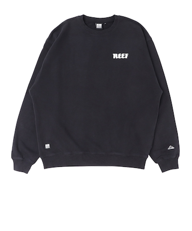 リーフ（REEF）ヘリテージ ウォッシュド クルーネック スウェット RFSWM2520-BLK