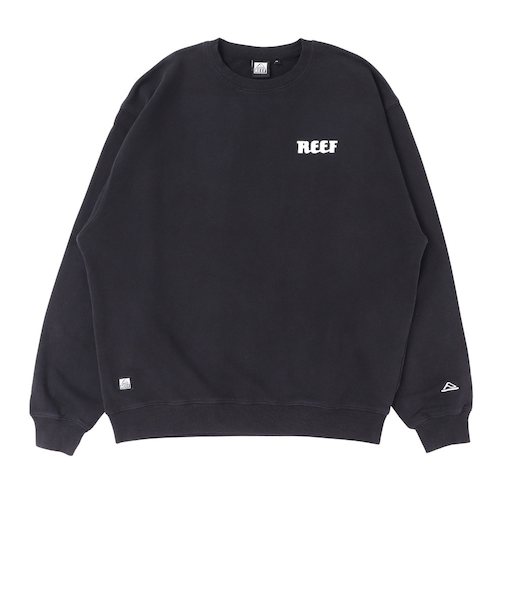 リーフ（REEF）ヘリテージ ウォッシュド クルーネック スウェット RFSWM2520-BLK