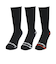 ソックス Gヒートクロス クルー 3足組 黒 25.0cm SK5F0006-WA894-GRGSA 靴下 防寒 あたたかい ドライ 3足セット