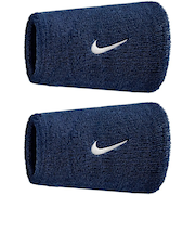 ナイキ(NIKE)スウッシュ クラシック ダブルワイド リストバンド 2P 紺 ネイビー BN4000-463