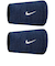 ナイキ（NIKE）スウッシュ クラシック ダブルワイド リストバンド 2P 紺 ネイビー BN4000-463