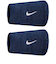 ナイキ（NIKE）スウッシュ クラシック ダブルワイド リストバンド 2P 紺 ネイビー BN4000-463
