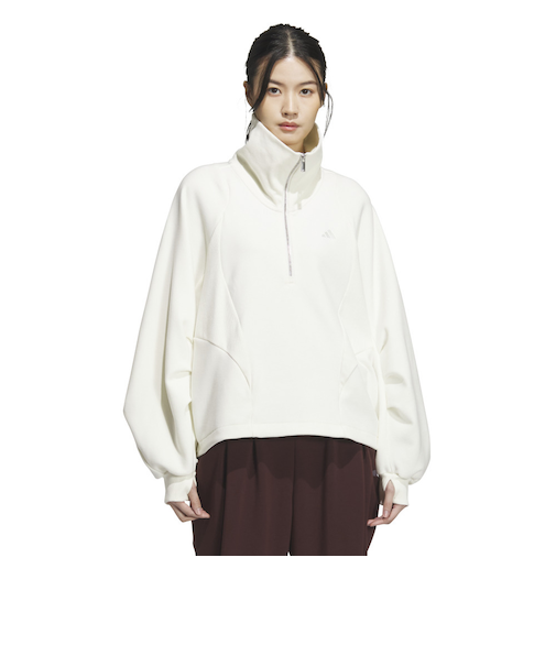 アディダス(adidas)Luxflow アクティブ ルーズフィット スペーサー ハーフジップ プルオーバー E0143-KA0889