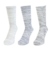 クー(Coo.)ヒートクロス ロングソックス 3足組 894CO5GSA0117 GRY