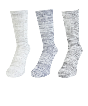 クー（Coo.）ヒートクロス ロングソックス 3足組 894CO5GSA0117 GRY