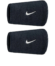 ナイキ(NIKE)スウッシュ クラシック ダブルワイド リストバンド 2P ブラック×ホワイト BN4000-010