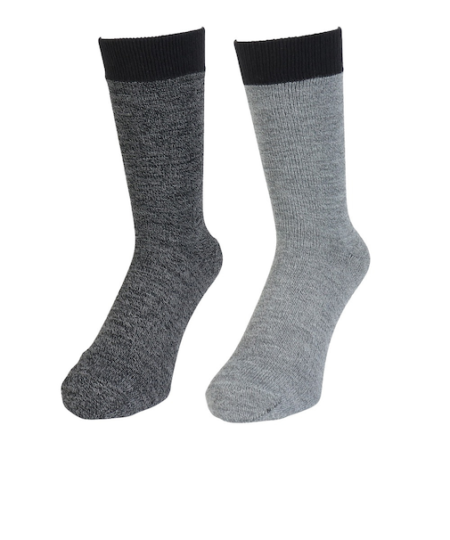 クー（Coo.）ヒートクロス 二重編み ソックス 2足組 894CO5GSA0108 GRY