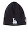 ニューエラ（NEW ERA）帽子 ニットキャップ ベーシック MLB Team Logo ロサンゼルス・ドジャース 黒 ブラック 14670079