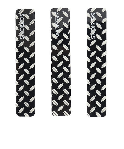 セッションズ（SESSIONS）デッキパット CHECKERPLATE3LINE LG 3個入り 25050308 BLK BLACK