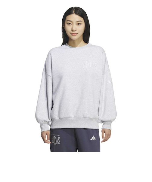 アディダス（adidas）バービージ ルーズフィット フリース クルーネック スウェットシャツ TA374-KA0970