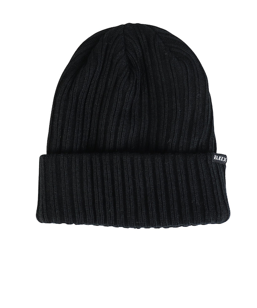 エルケクス（ELKEX）ニットキャップ ボリュームリブカフワッチ 黒 EKM5FA0032 BLK ニット帽 防寒 寒さ対策