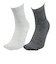 クー（Coo.）靴下 3層 クルー丈 ソックス 2足組 LGYCGY 25.0～28.0センチ 894CO5GSA0132 GRY