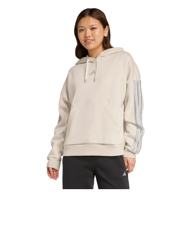 アディダス（adidas）ホリデー スリーストライプス フリースパーカー JVI79-JM1870