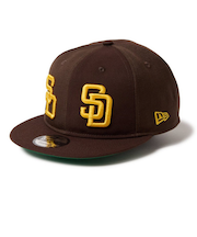 ニューエラ(NEW ERA)キャップ 950 ソフトバックラム MLB ダブルロゴ サンディエゴ・パドレス クーパーズタウン ブラウン 14667800