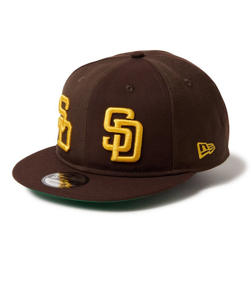ニューエラ(NEW ERA)キャップ 950 ソフトバックラム MLB ダブルロゴ サンディエゴ・パドレス クーパーズタウン ブラウン 14667800