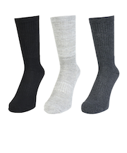 クー(Coo.)ヒートクロス ロングソックス 3足組 894CO5GSA0119 CGRY