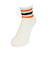 クー（Coo.）靴下 アンクルライン ソックス 1足組 ホワイト×オレンジ 22～25センチ 895CO5GSA0087 OWHT