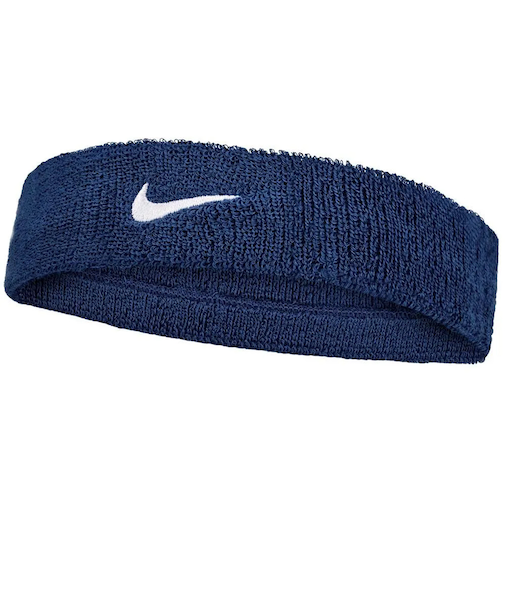 ナイキ（NIKE）スウッシュ クラシック ヘッドバンド 紺 ネイビー BN1000-463