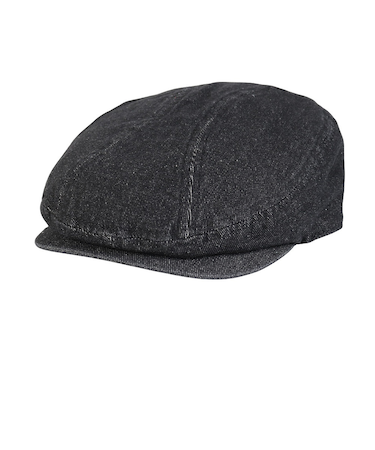 エルケクス（ELKEX）ハンチングキャップ Eロゴデニムハンチング 黒 EKM5FA0029 BLK ハンチング帽 デニム