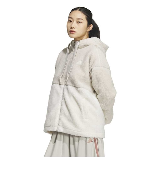 アディダス（adidas）ボア シェルパ ルーズフィット フルジップ