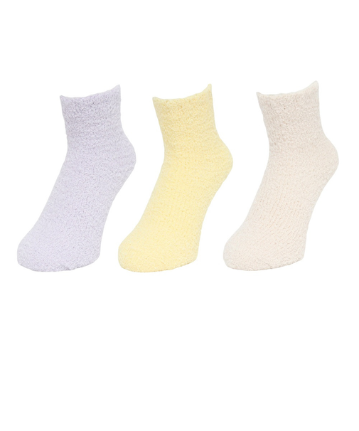 クー（Coo.）ミドルソックス モコモコ 3足組 895CO5GSA0121 YEL