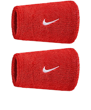 ナイキ（NIKE）スウッシュ クラシック ダブルワイド リストバンド 2P 赤 レッド BN4000-610
