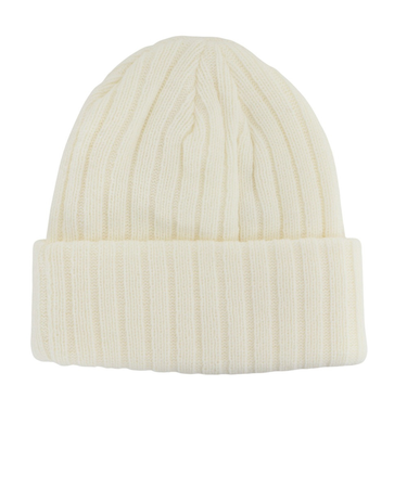 クー（Coo.）帽子 ニットキャップ ベーシックボリュームリブワッチ オフホワイト 白 897CO5ST0026 WHT
