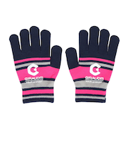 手袋 ジュニア ボーダーニットグローブ ピンク WG5F0006-WA902-GRST PNK 滑り止め付き 防寒 ジュニア手袋