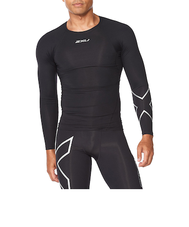 ツー・タイムズ・ユー（2XU）PWXコンプレッション ロングスリーブトップ MA6398A-BLK/SIL