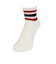 クー（Coo.）靴下 アンクルライン ソックス 1足組 ホワイト×レッド 22～25センチ 895CO5GSA0086 OWHT