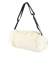 ウエストポーチ型 ハンドウォーマー 白 QF25F001 WHT スマホ収納 カイロポケット付き 防寒