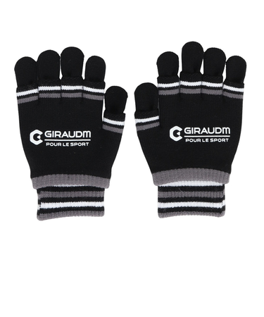 手袋 ジュニア ダブルタイプニットグローブ 黒 WG5F0007-WA902-GRST BLK 滑り止め付き 防寒 ジュニア手袋
