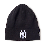 ニューエラ(NEW ERA)帽子 ニットキャップ MLB Team Logo ニューヨーク・ヤンキース 黒 ブラック 14670067