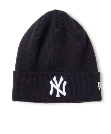 ニューエラ（NEW ERA）帽子 ニットキャップ MLB Team Logo ニューヨーク・ヤンキース 黒 ブラック 14670067