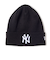 ニューエラ（NEW ERA）帽子 ニットキャップ MLB Team Logo ニューヨーク・ヤンキース 黒 ブラック 14670067
