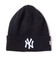 ニューエラ（NEW ERA）帽子 ニットキャップ MLB Team Logo ニューヨーク・ヤンキース 黒 ブラック 14670067