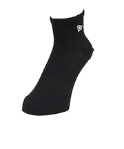 ニューエラ（NEW ERA）靴下 スニーカー丈 ソックス BLACK/WH 黒 23-25cm 14886685 抗菌 防臭