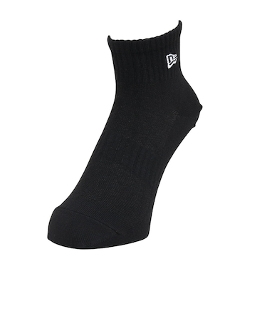 ニューエラ（NEW ERA）靴下 スニーカー丈 ソックス BLACK/WH 黒 23-25cm 14886685 抗菌 防臭