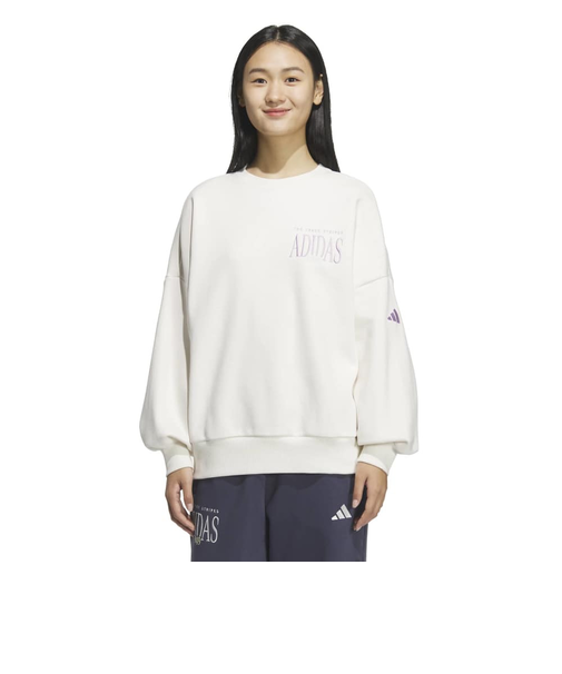 アディダス（adidas）バービージ ルーズフィット フリース クルーネック スウェットシャツ TA374-KA0972