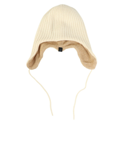 エルケクス（ELKEX）ニットキャップ イヤーカバーワッチ アイボリー EKL5FA0033 IVR ニット帽 防寒 寒さ対策 イヤーフラップ ひも付き