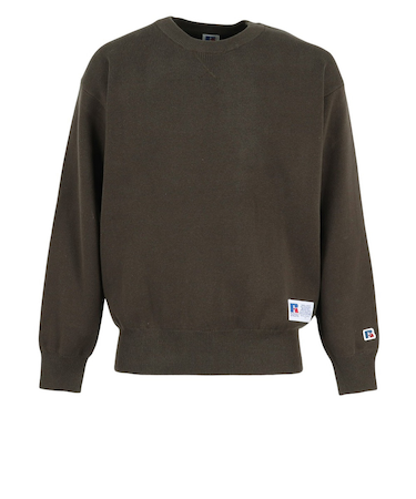 ラッセル（RUSSELL）スウェットライク クルーネック ニットシャツ RBM25F0015 KHK