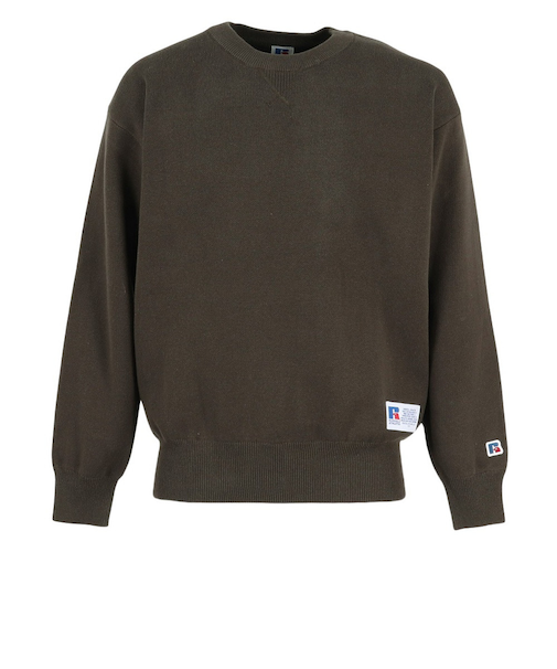 ラッセル（RUSSELL）スウェットライク クルーネック ニットシャツ RBM25F0015 KHK