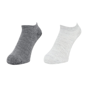 クー（Coo.）靴下 3層 ショートソックス 2足組 グレー 灰色 22.0～25.0センチ 895CO5GSA0127 GRY
