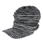 クー(Coo.)帽子 ニットキャスケット ブラック×ホワイト 897CO5ST0025 BKXWH