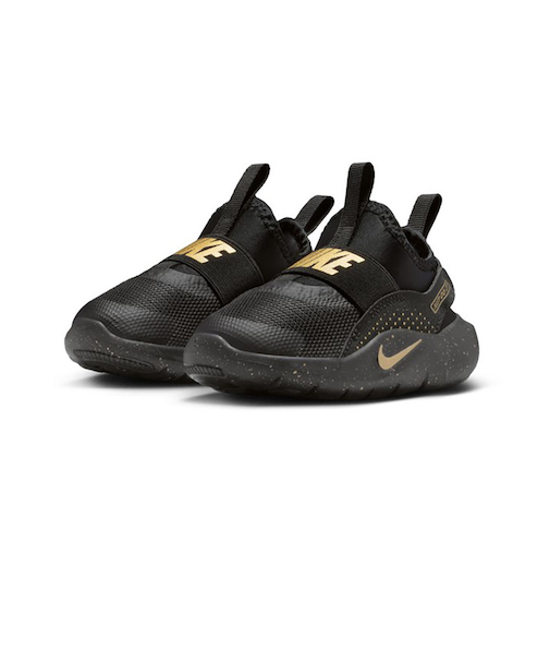 ナイキ（NIKE）ジュニアスニーカー スポーツシューズ フレックス ランナー 4 ブラック ゴールド IM6738-001 カジュアル シューズ