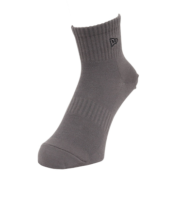 ニューエラ(NEW ERA)靴下 スニーカー丈 ソックス CHARCOAL チャコールグレー 23-25cm 14886683 抗菌 防臭