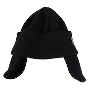 ライズ(RYZ)イヤーカバー ニットキャップ 黒 RZ20ST25FW0027 BLK ニット帽 イヤーカバー付き 耳当て付き