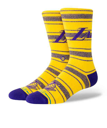 スタンス(STANCE)バスケットボール ソックスLAKERS HOMESICK CREW ロサンゼルス・レイカーズ A556D25LHC#GLD